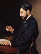 Frederic Bazille Portrait of Edmond Maitre oil painting reproduction